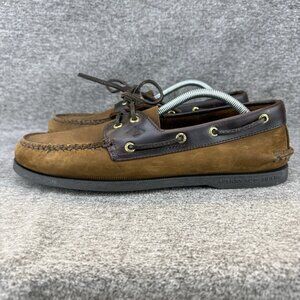 ✅Sperry Authentic Original A/O Boat Shoe Mens 10.5 Wide 2 Eye Brown Buck Leather